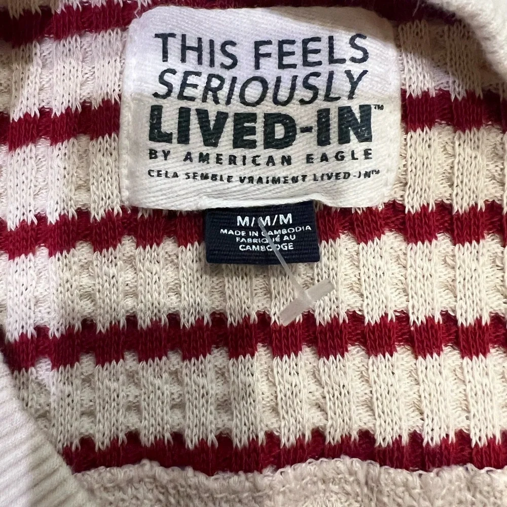 American Eagle outfitters Big Hug Crew Neck Waffle Sweatshirt -M - Picture 6 of 9